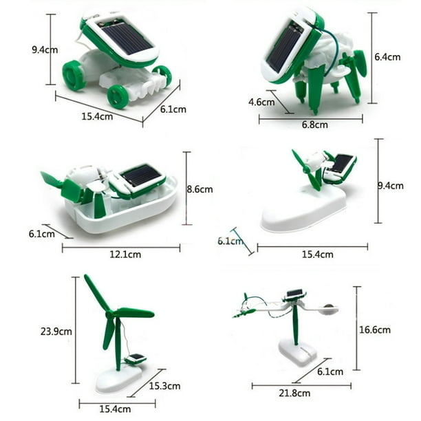 Robot Solar Juguete Educativo Kit 6 en 1